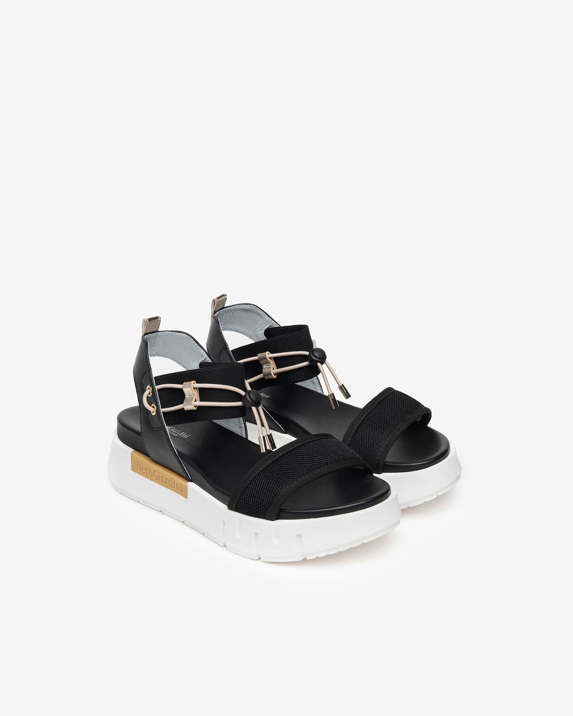 Sandali Donna in Pelle e Tela