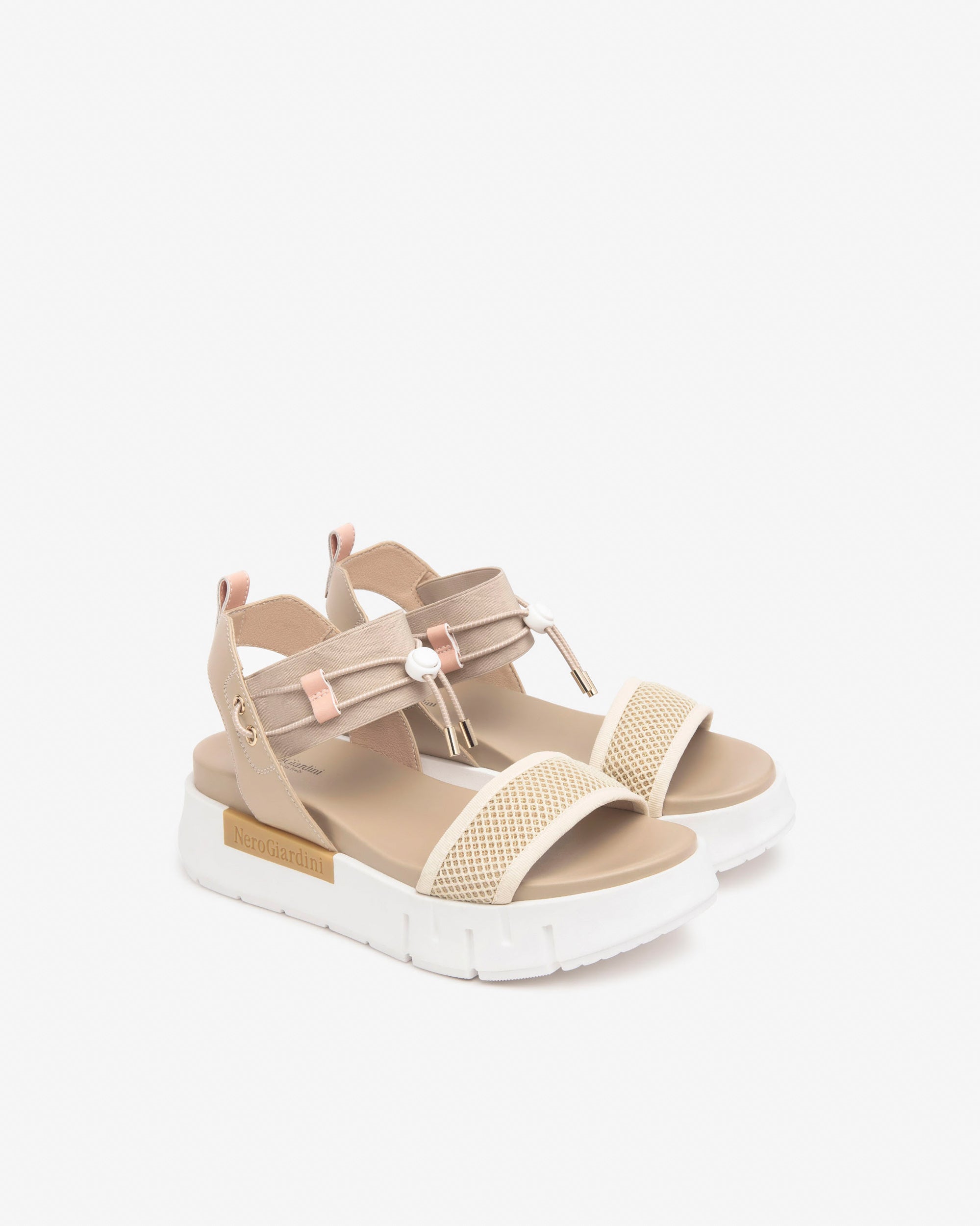 Sandali Donna in Pelle e Tela