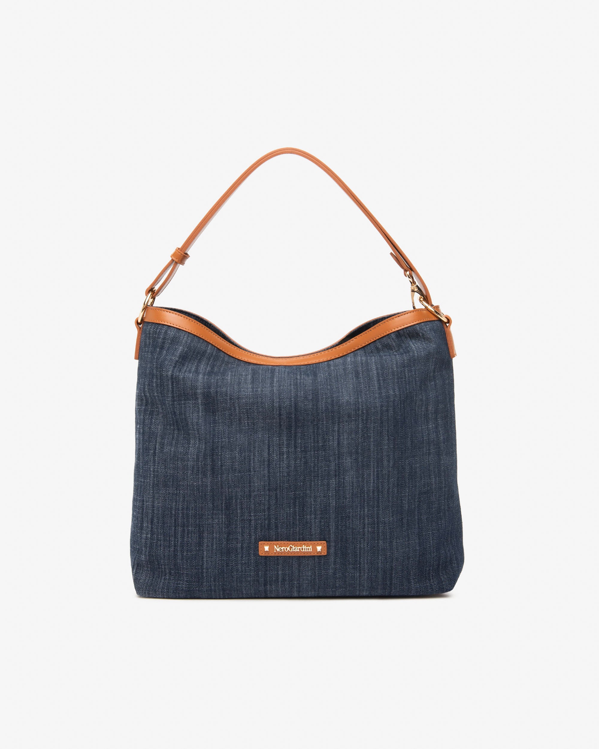 Borsa Hobo da Donna in Tessuto e Materiale Tecnico