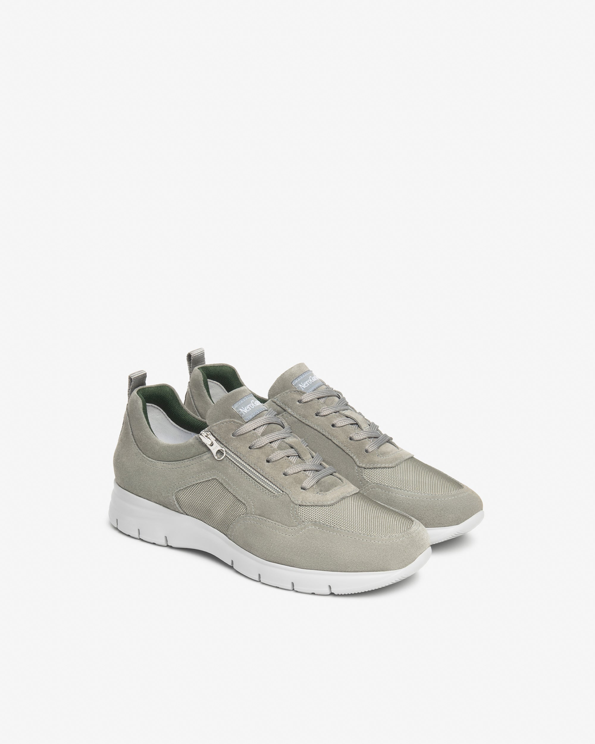 Sneakers Uomo in Camoscio e Tela