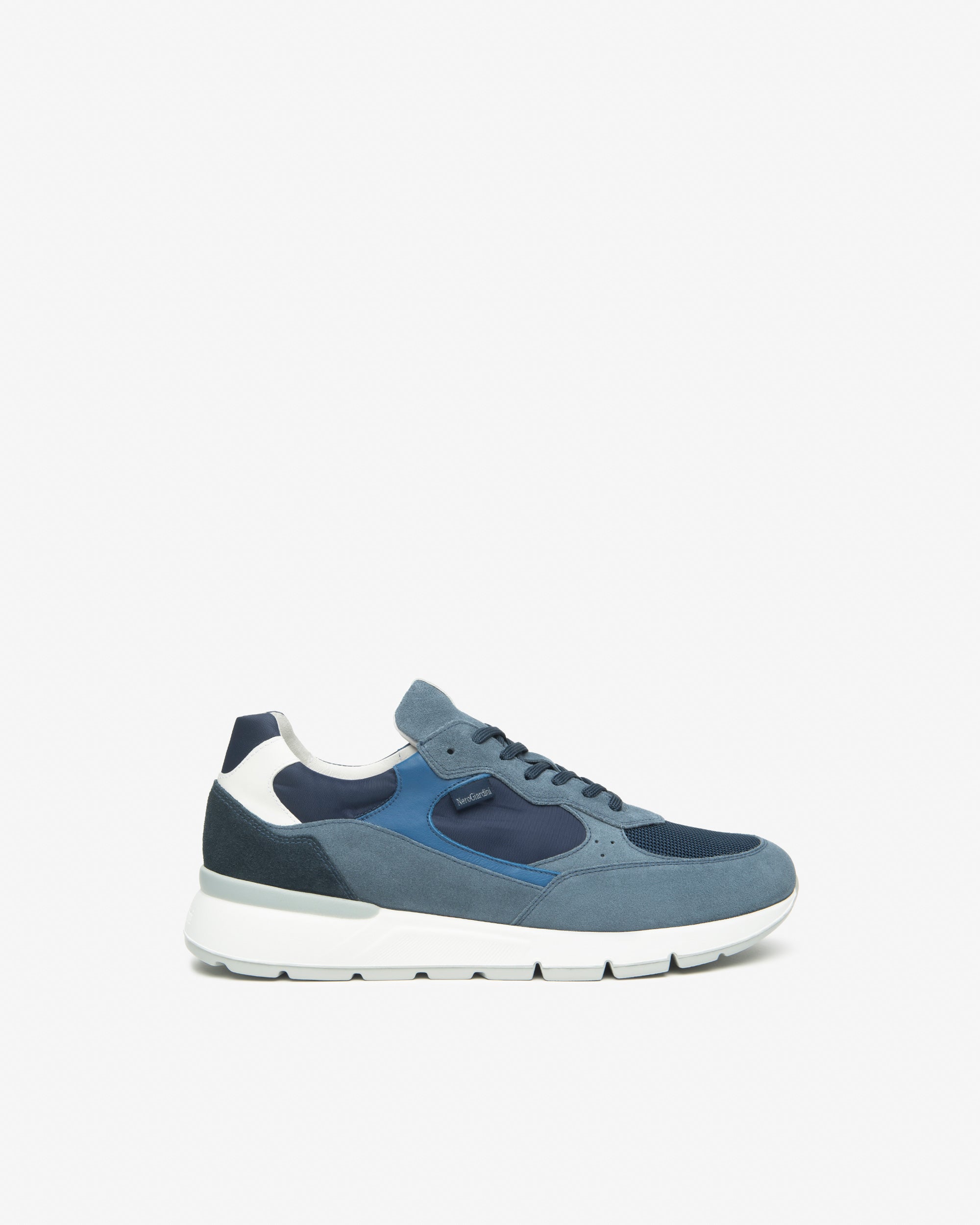 Sneakers Uomo in Pelle, Camoscio e Tela