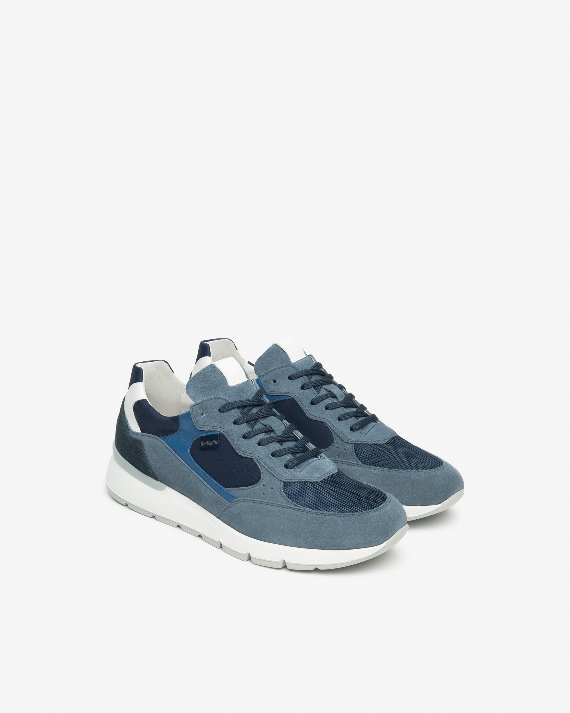 Sneakers Uomo in Pelle, Camoscio e Tela