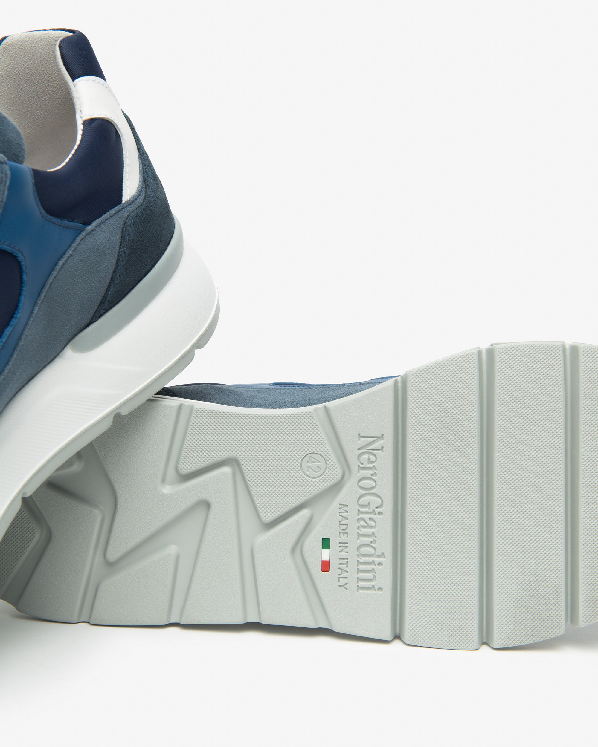 Sneakers Uomo in Pelle, Camoscio e Tela