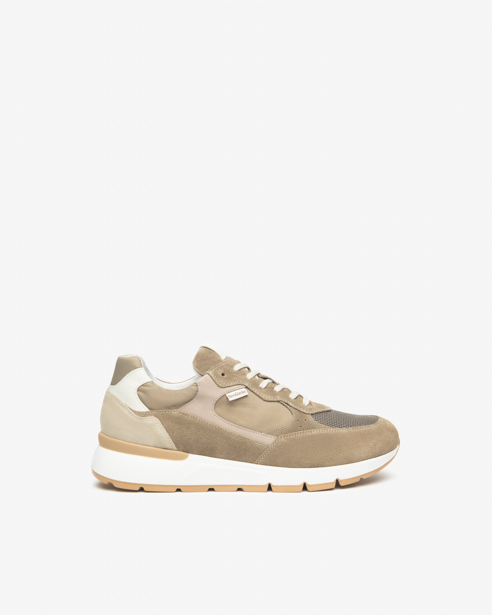 Sneakers Uomo in Pelle, Camoscio e Tela