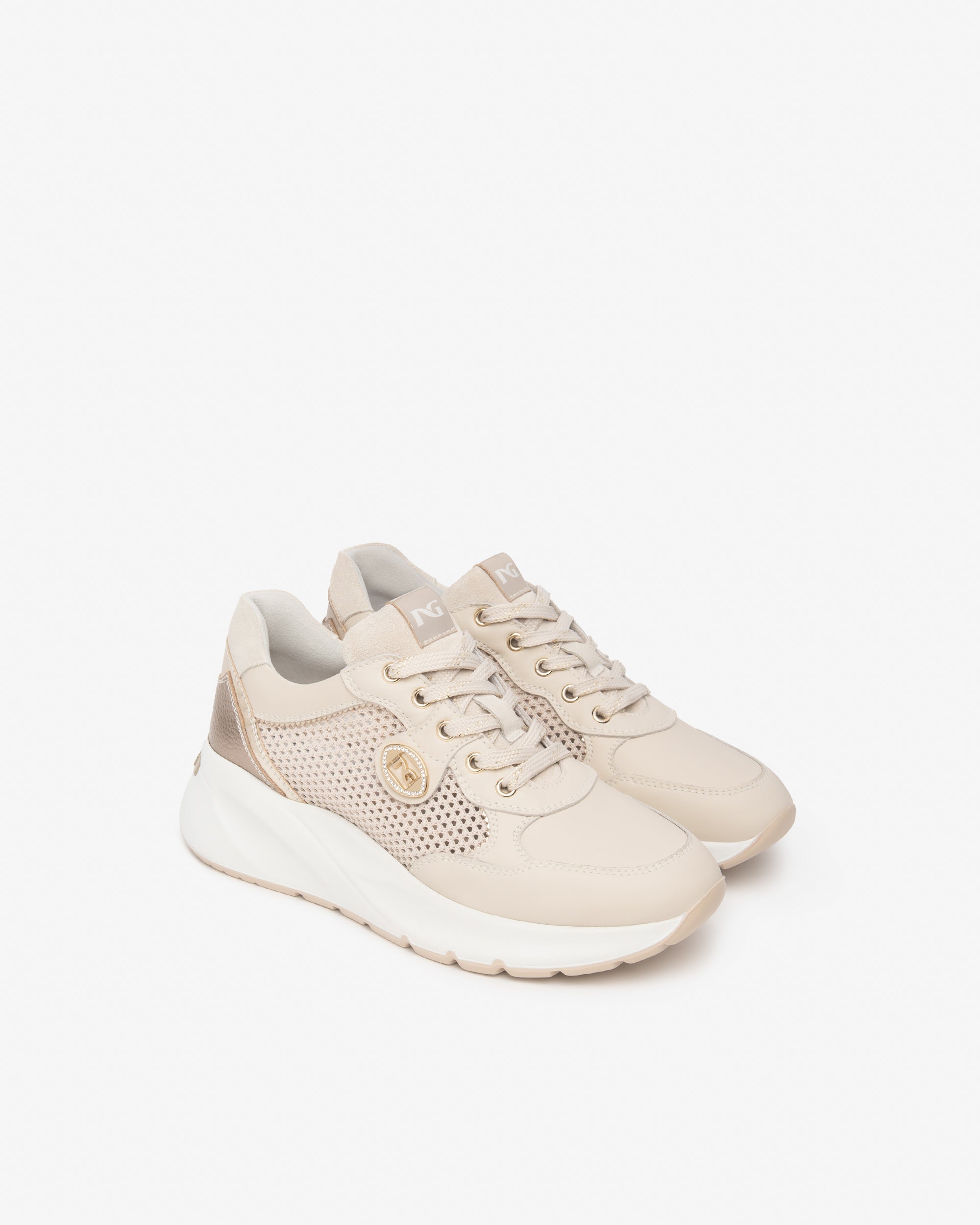 Sneakers Donna in Pelle, Tela e Materiale Tecnico