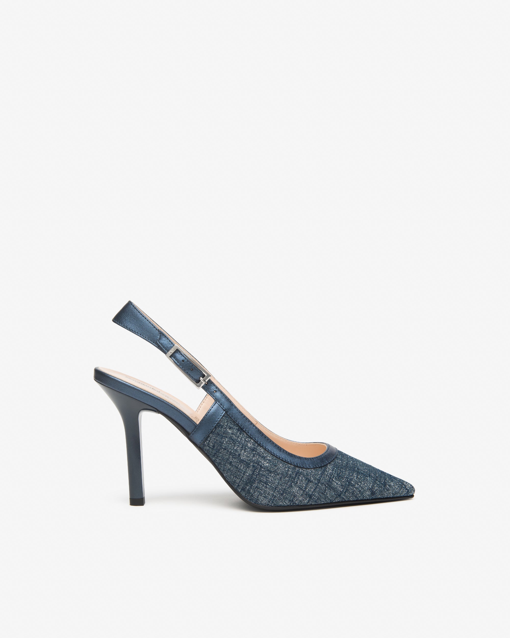 Slingback Donna in Tessuto e Pelle