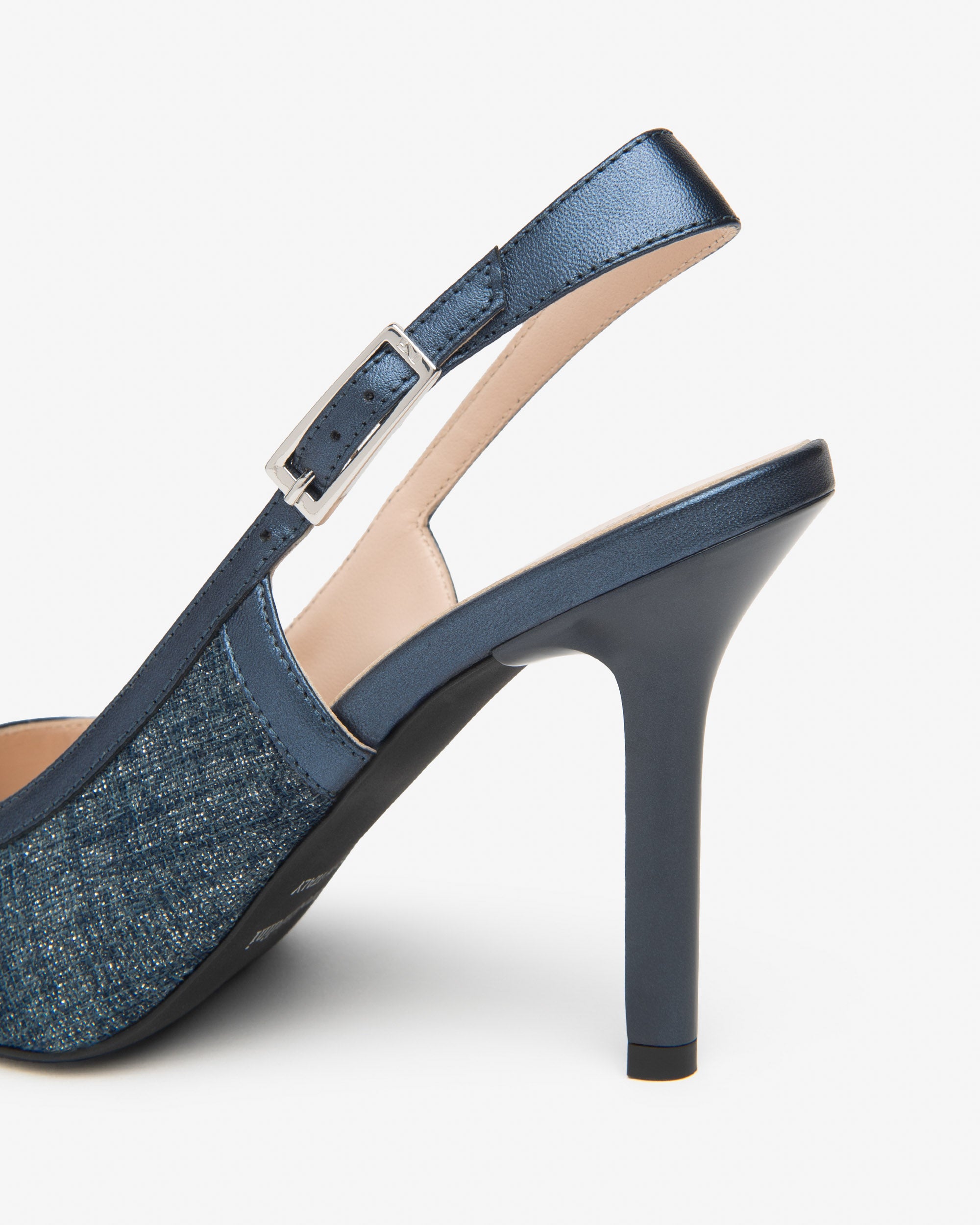 Slingback Donna in Tessuto e Pelle