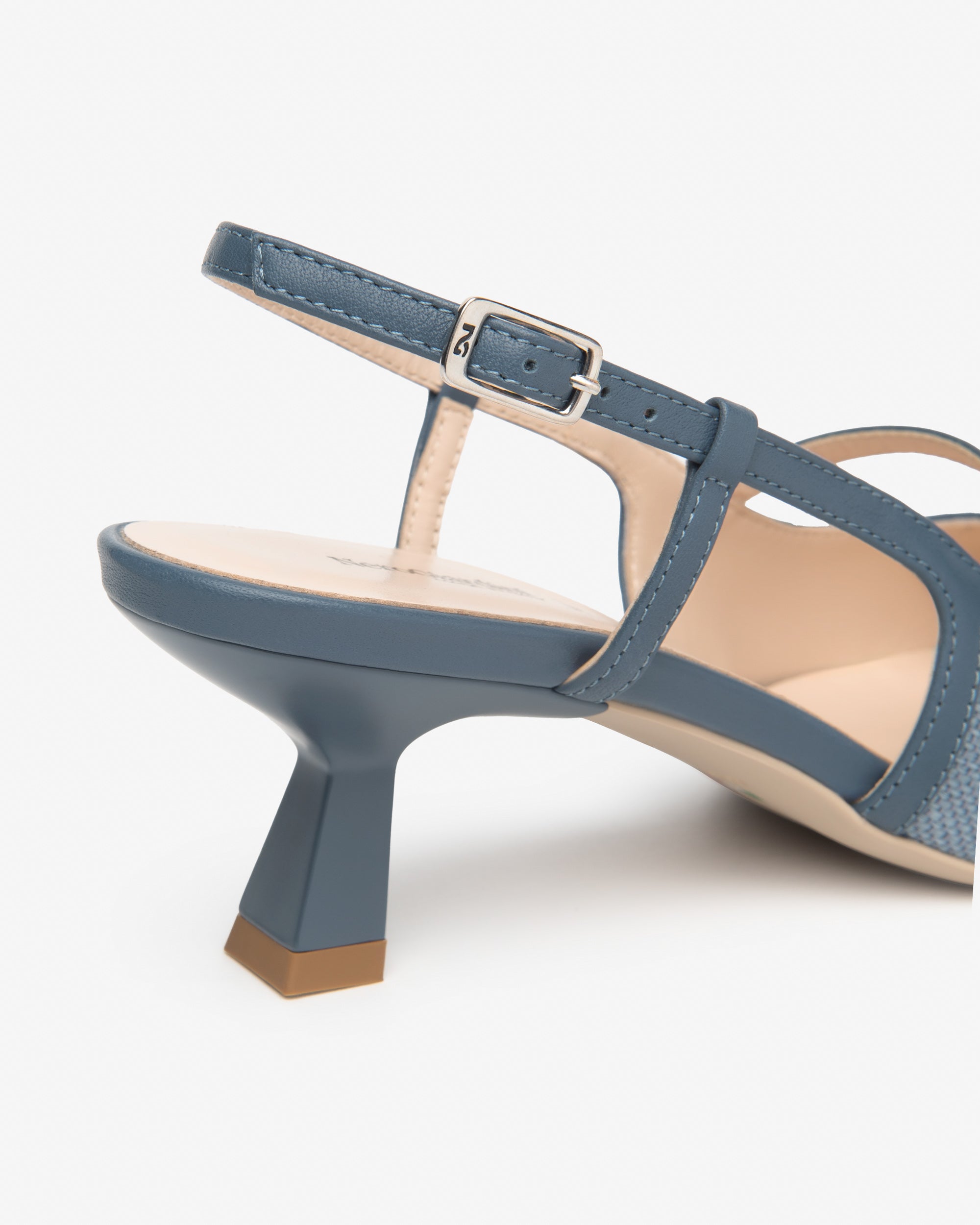 Slingback Donna in Pelle e Tessuto