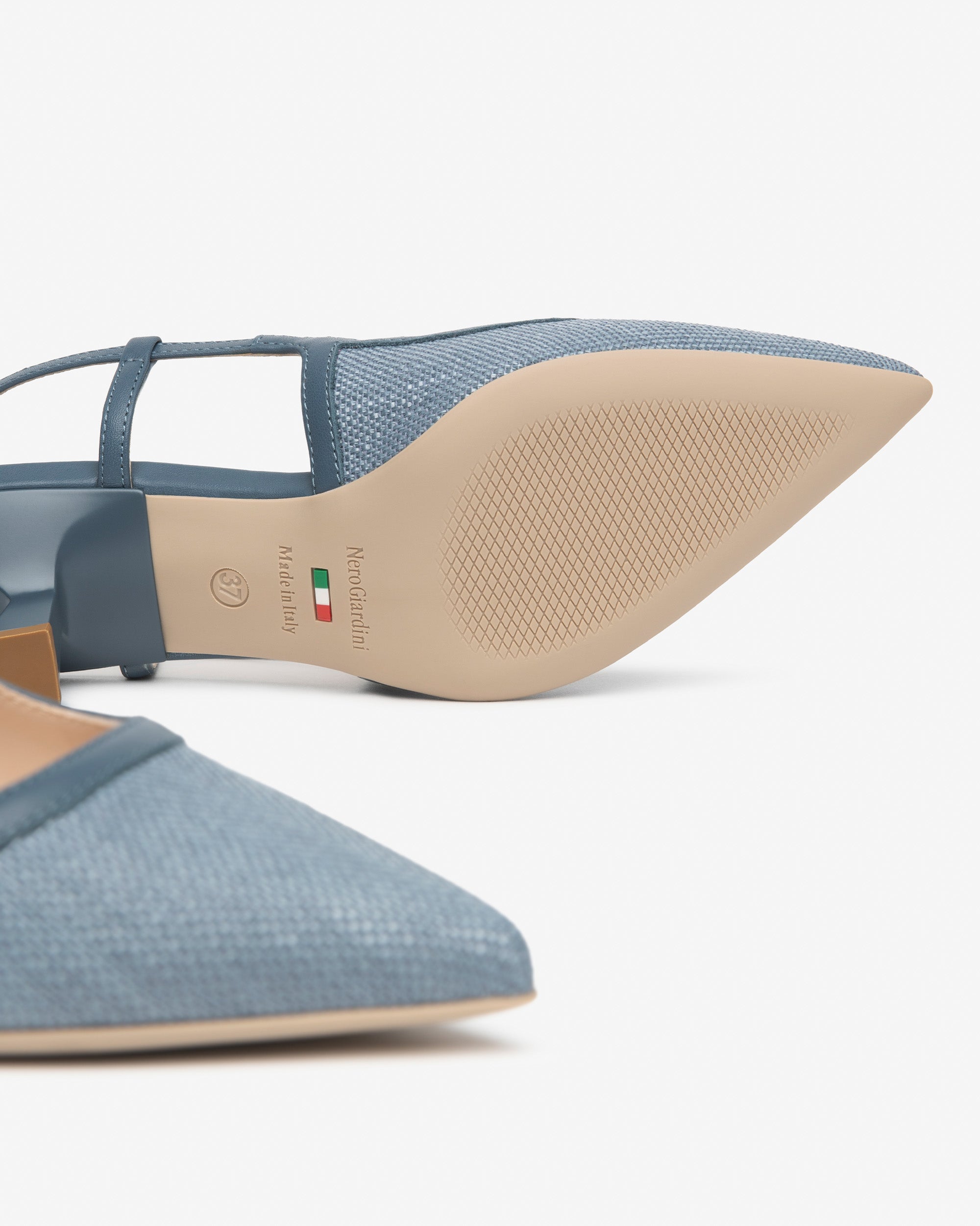 Slingback Donna in Pelle e Tessuto