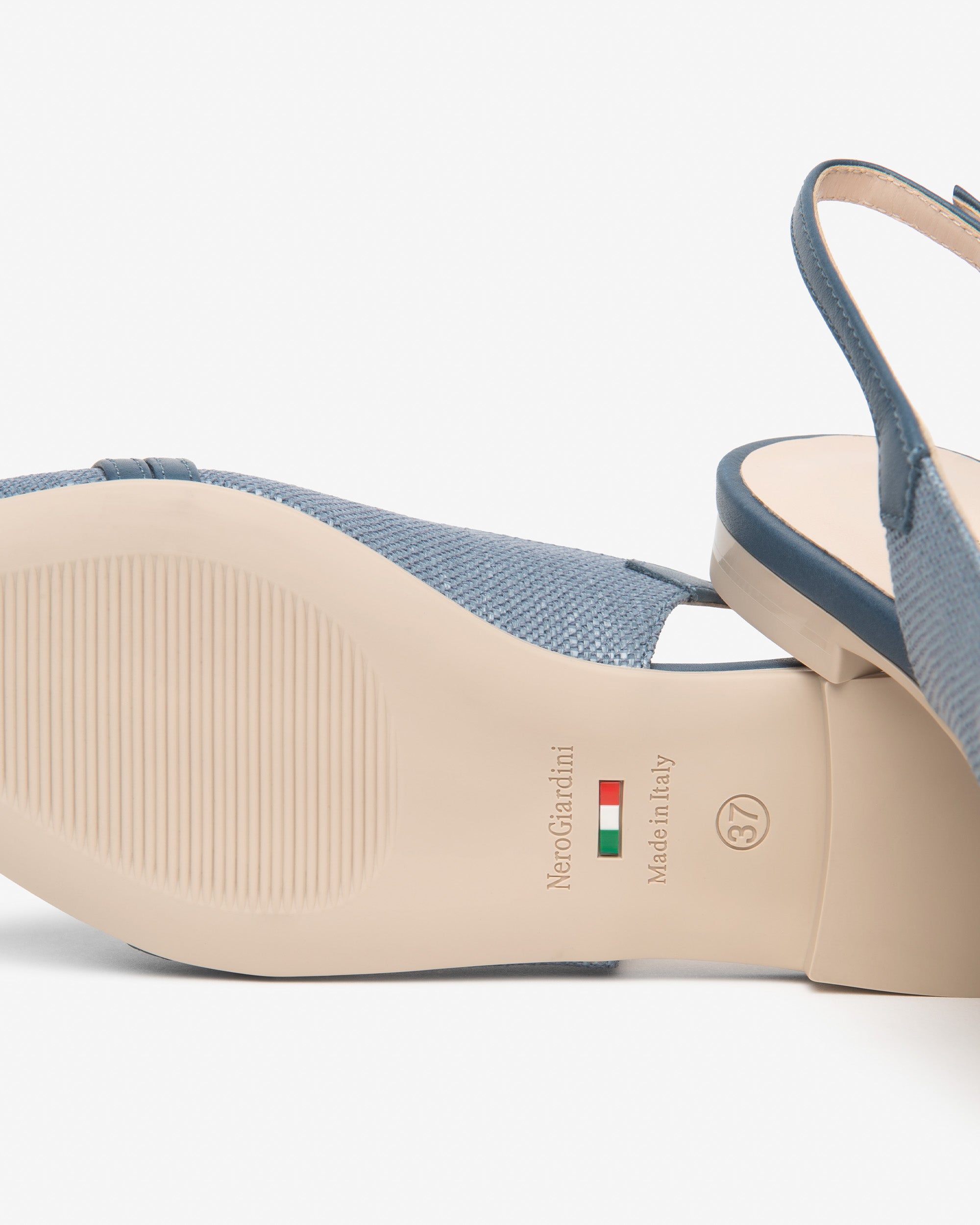Slingback Donna in Tessuto e Pelle