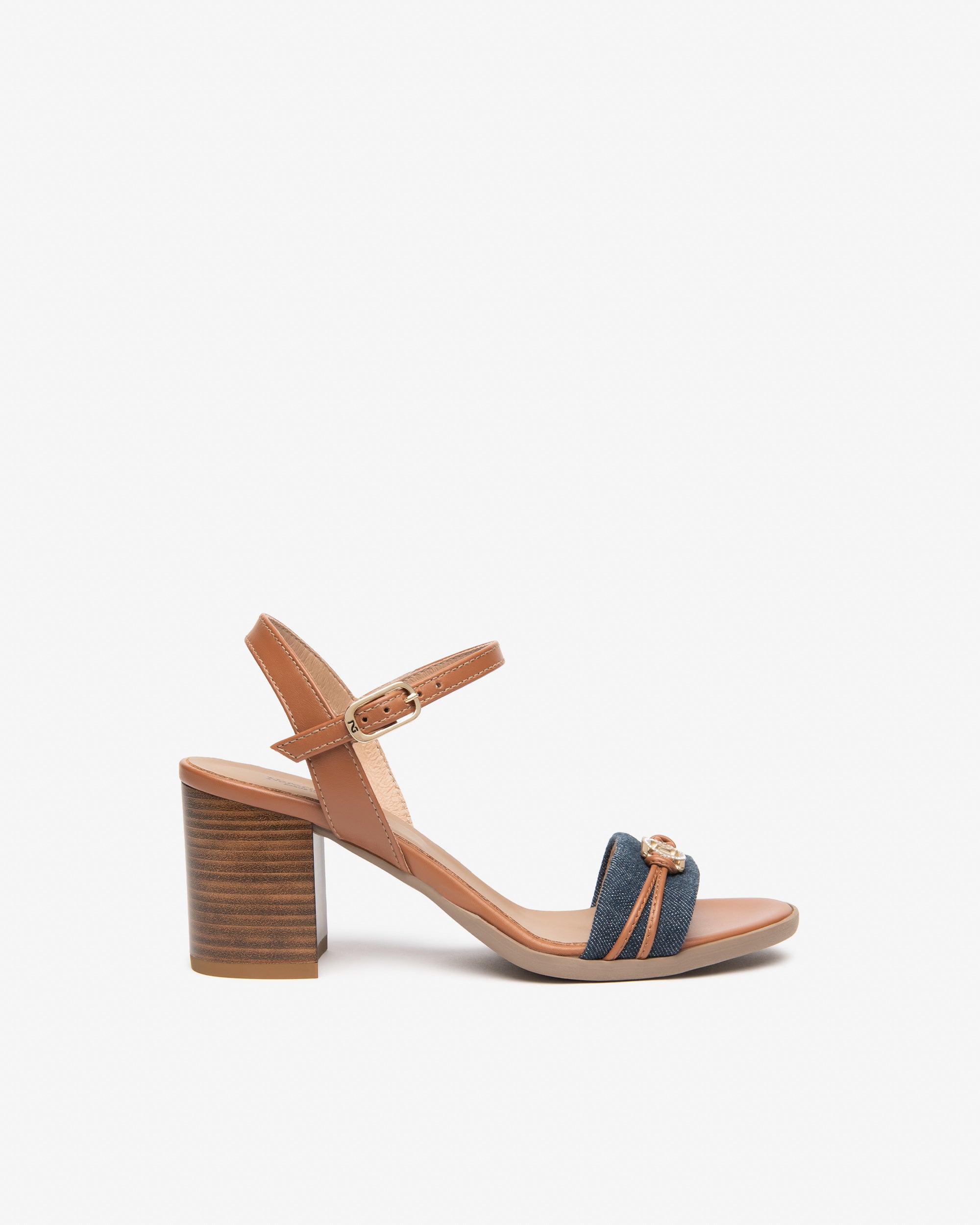 Sandali Donna in Pelle e Tessuto