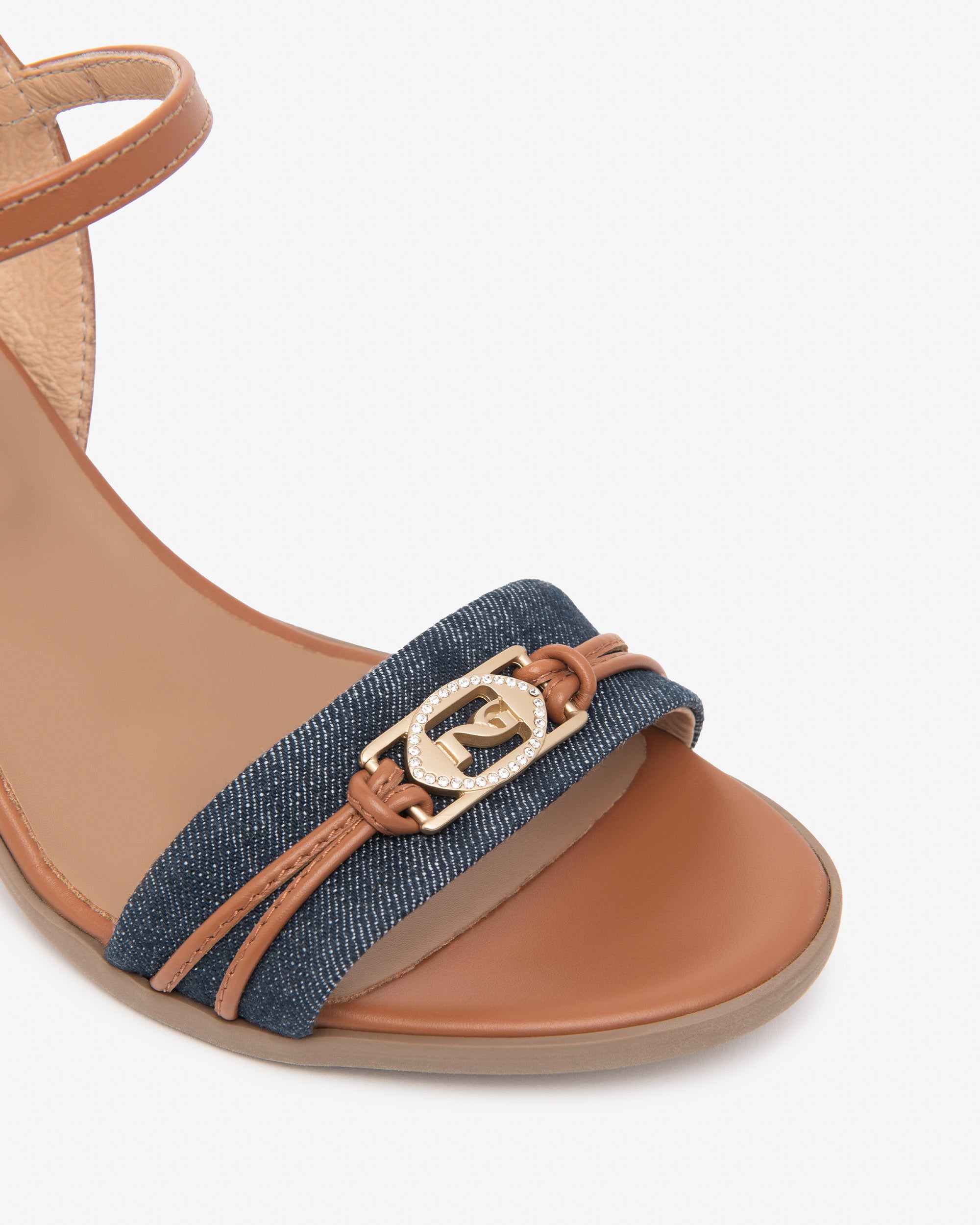 Sandali Donna in Pelle e Tessuto