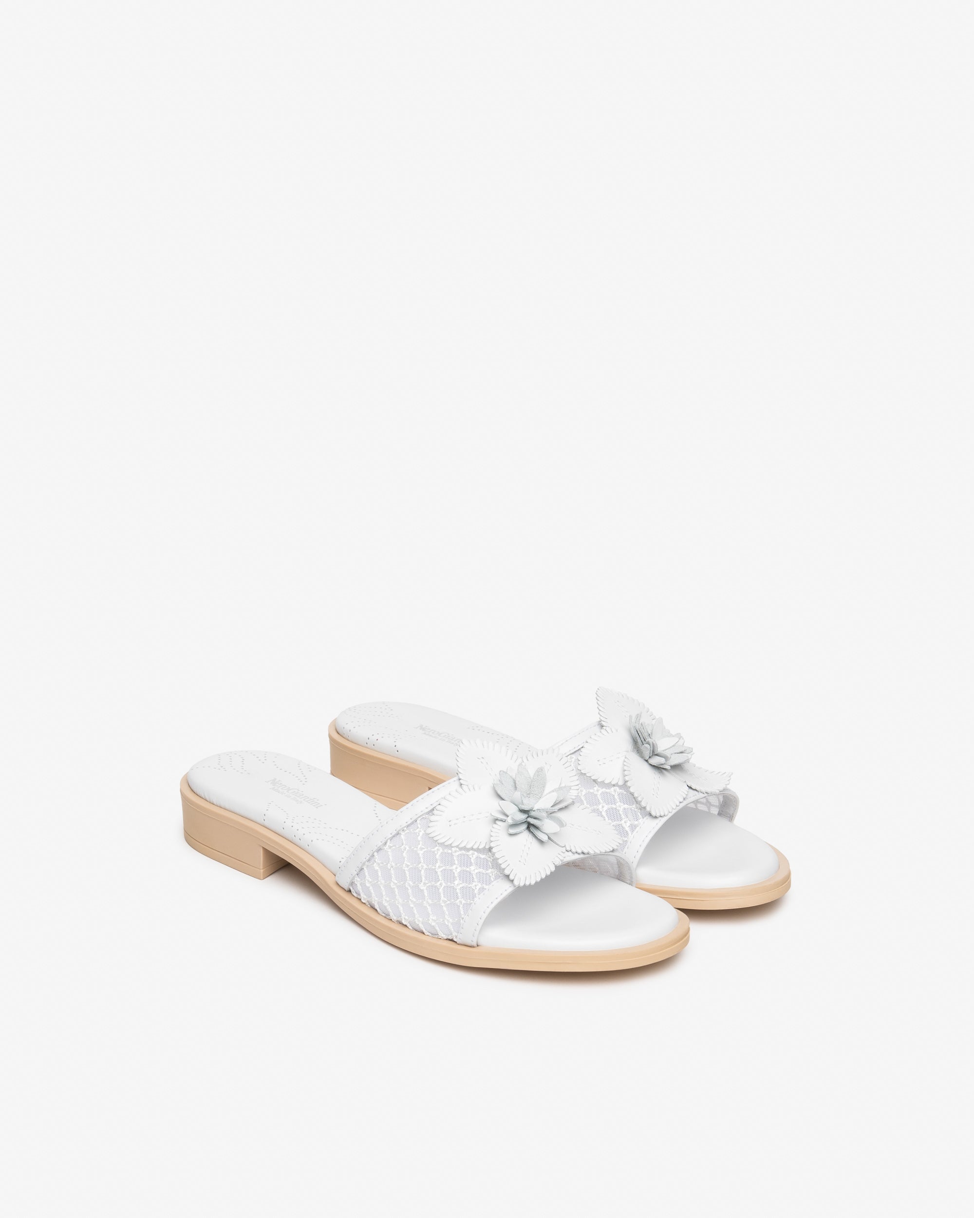 Ciabatte Donna in Pelle e Tela