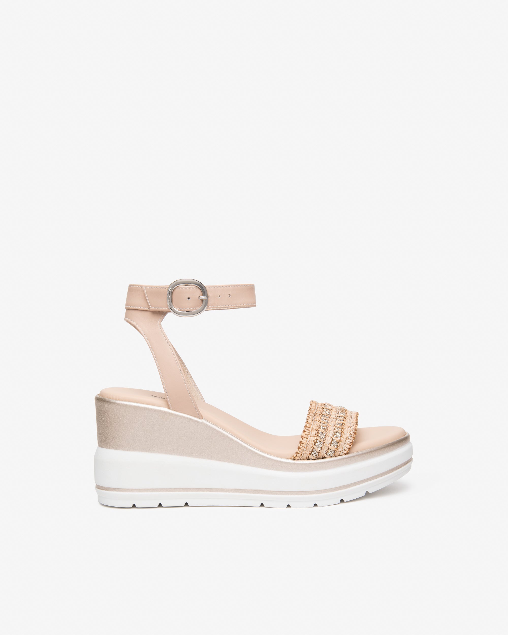 Sandali Donna in Pelle e Tessuto