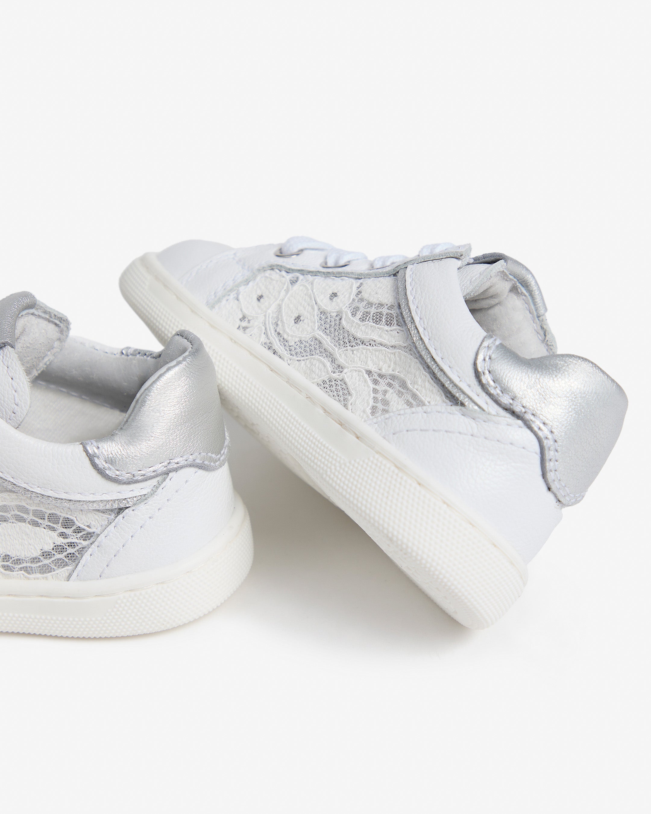 Sneakers Junior da Bambina in Tessuto e Pelle