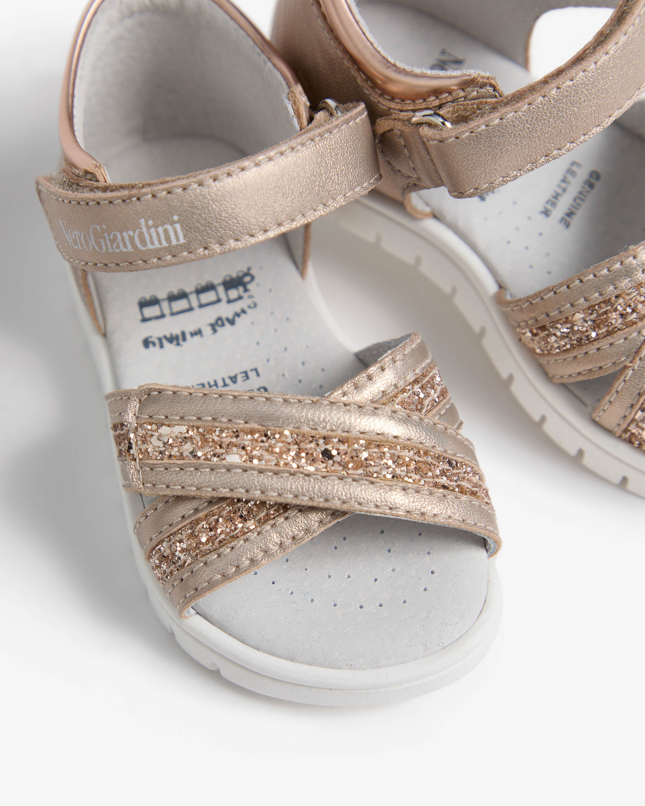 Sandali Junior da Bambina in Materiale Tecnico e Pelle