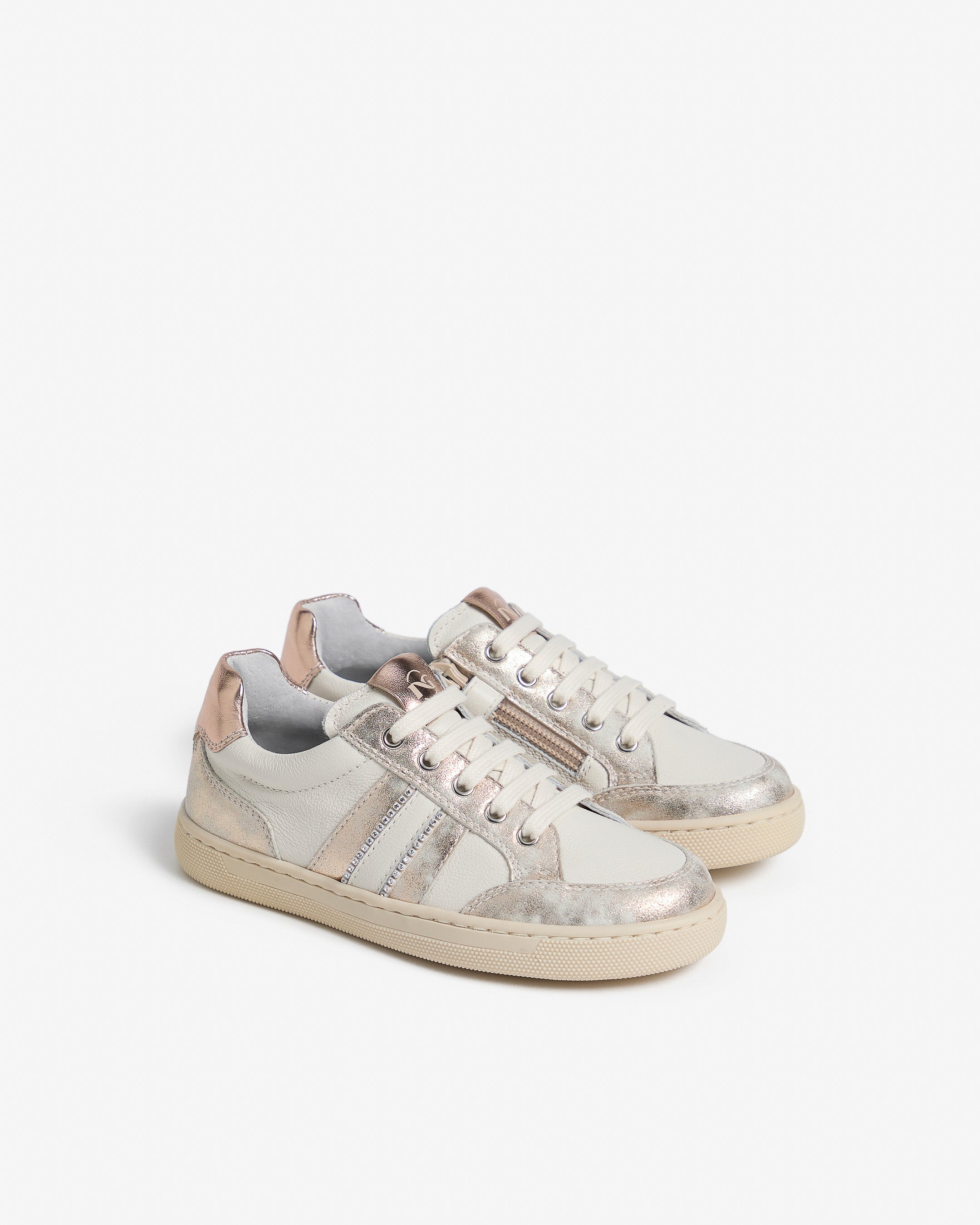Sneakers Junior da Bambina in Pelle e Materiale Tecnico