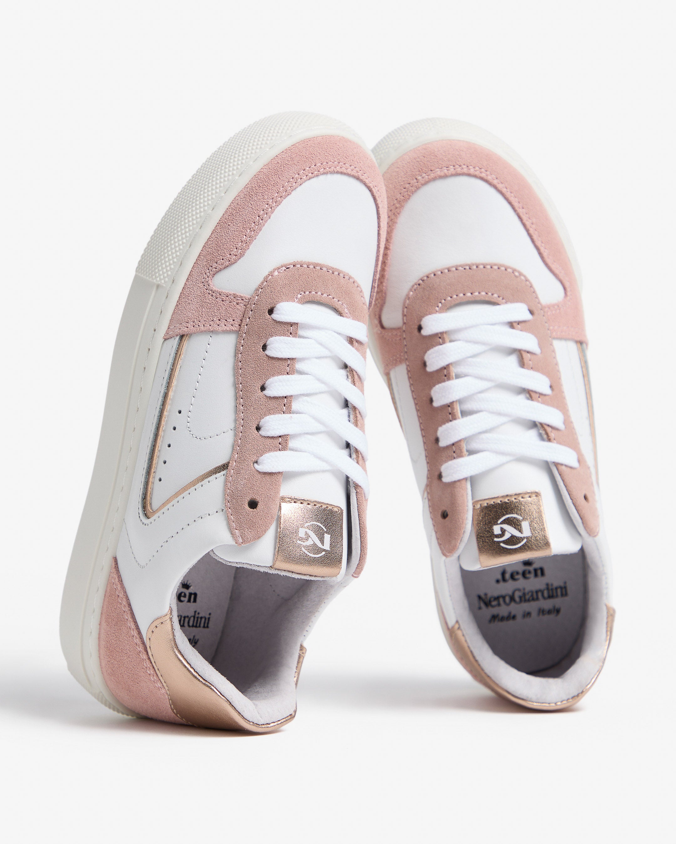 Sneakers Teens da Ragazza in Camoscio e Materiale Tecnico