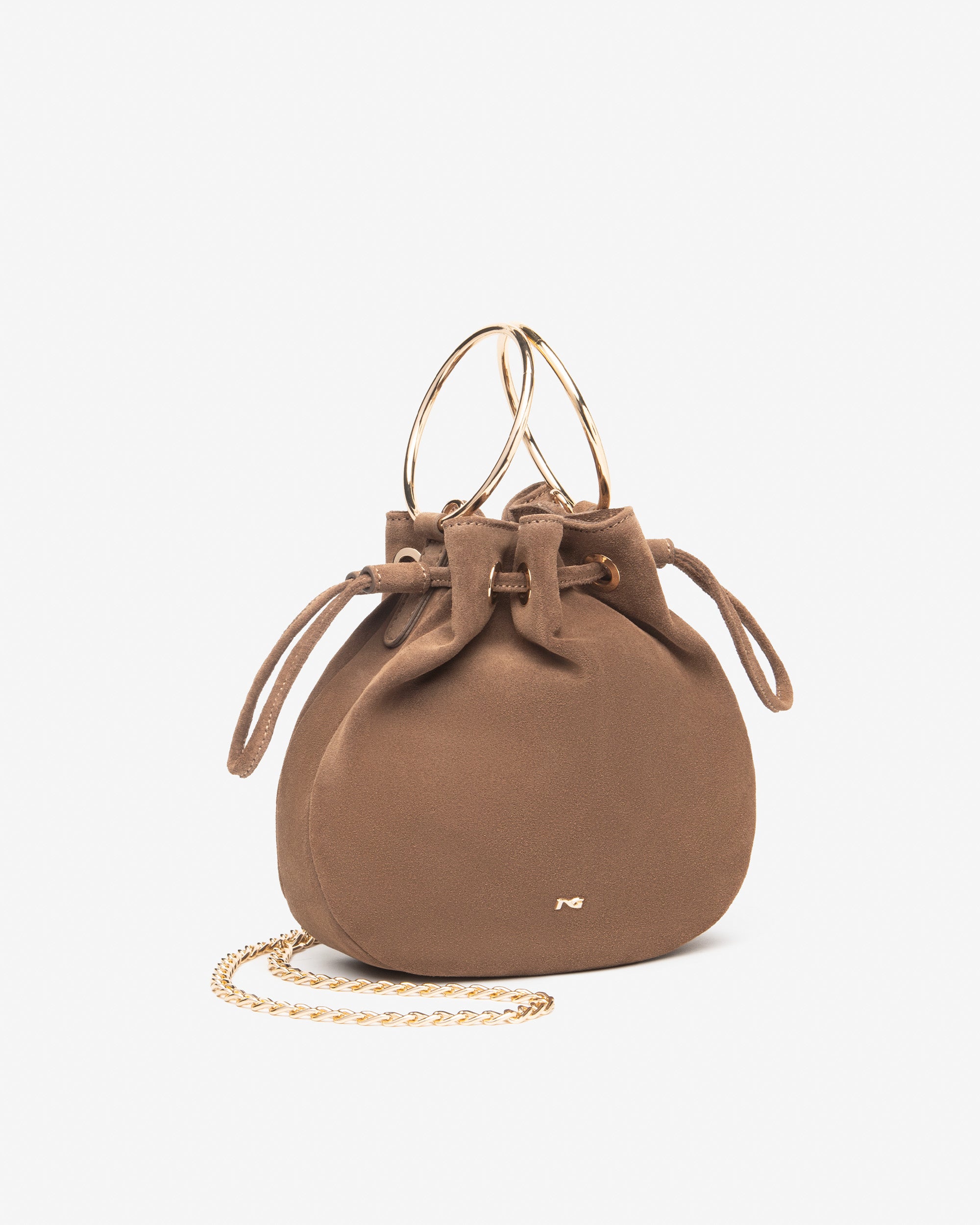 Borsa a Secchiello da Donna in Camoscio