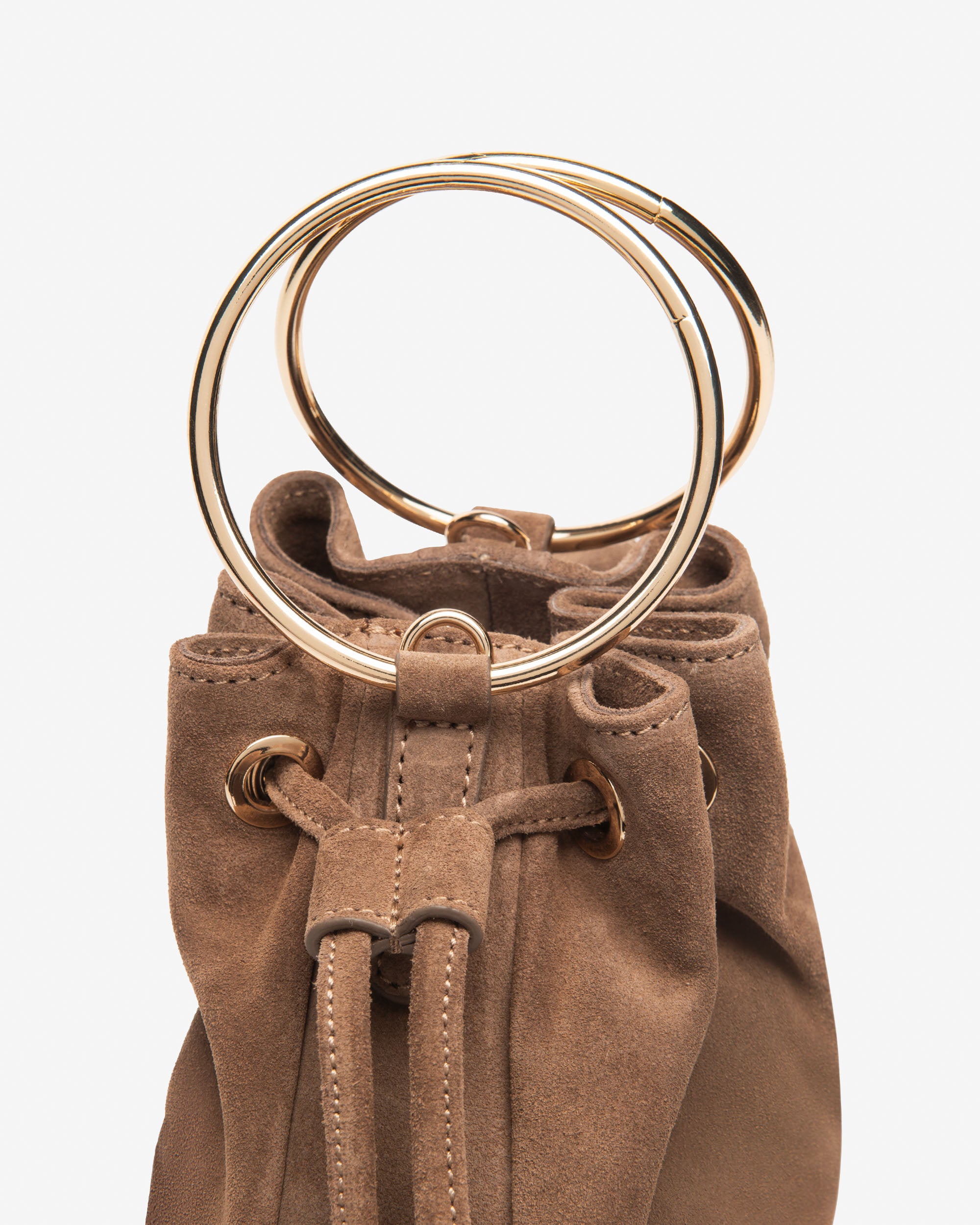 Borsa a Secchiello da Donna in Camoscio